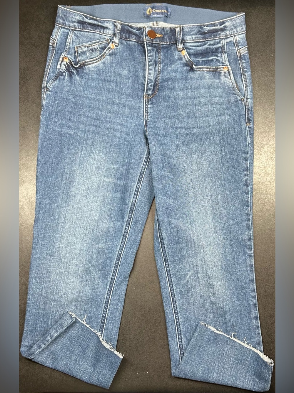Democracy Women’s Size 10P "Ab"solution Skinny Raw Hem Stretch Denim Jeans